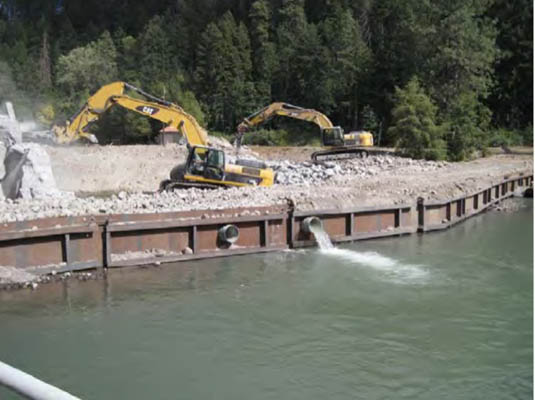 Cofferdams are temporary dams for construction